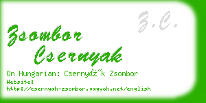 zsombor csernyak business card